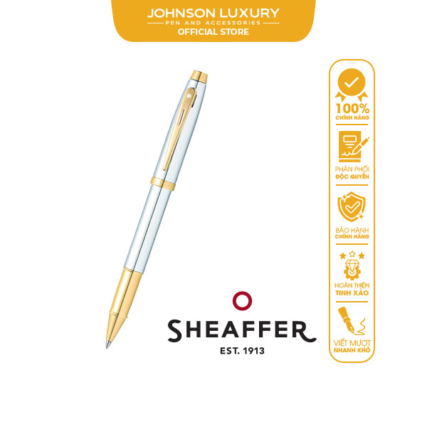 Bút ký doanh nhân ceo bút kí tên viết sheaffer 100 cao cấp mạ chrome vàng