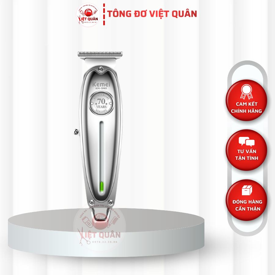 Tông đơ chấn viền Kemei Km- 1949 mài chuốt sắc bén bền bỉ dành cho salon và thợ tóc