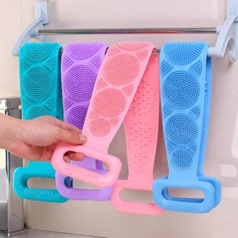 Dây tắm chà lưng 2 mặt silicon cao cấp - Dây bông tắm tạo bọt tẩy tế bào chết, matxa thư giãn lưu thông máu - Dùng được cho nam nữ