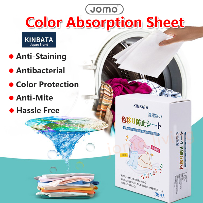KINBATA Anti-stain Laundry Paper Clothes Color Absorption Sheet 35sheets 