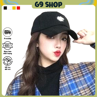 ] Nón lưỡi trai mũ lưỡi trai nón kết thêu hoa cúc - săn nón đẹp