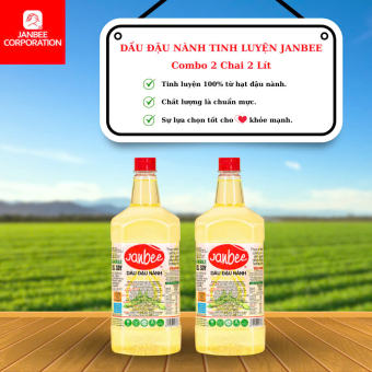 Dầu Đậu Nành Janbee Combo 2 chai 2L