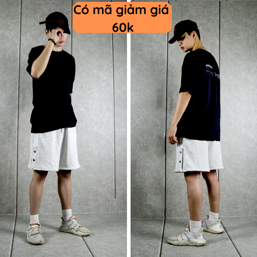 Quần Short Nam Nỉ Chân Cua J4U - Quần Short 3 Sọc Kèm Khuy Unisex - Quần short đùi nam unisex, quần short nam thể thao, quần sort đùi nam, quần đùi nam đi chơi, quần đùi nam thể thao, quần đùi nam unisex