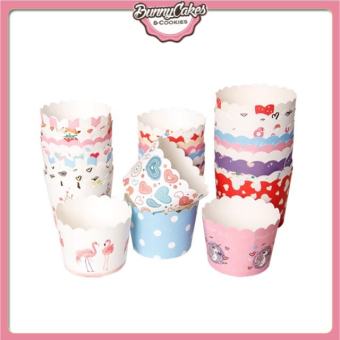 Khuôn giấy lót bánh cupcake cứng (50 cái) mầu sắc ngẫu nhiên