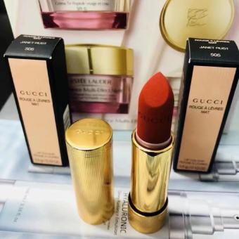 Son Gucci Rouge À Lèvres Voile Matte, chất son mịn siêu lì, son gucci cực đẹp, siêu sang chảnh