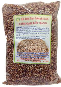 Cốm gạo lứt rang chay 500gram Bà Loan được rang từ cơm gạo lứt nảy mầm, cơm gạo lứt rang không dầu, cơm gạo lứt rang cho bếp ăn thực dưỡng ZJNMART
