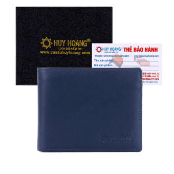 Ví nam  da bò cao cấp màu xanh dương HK2137