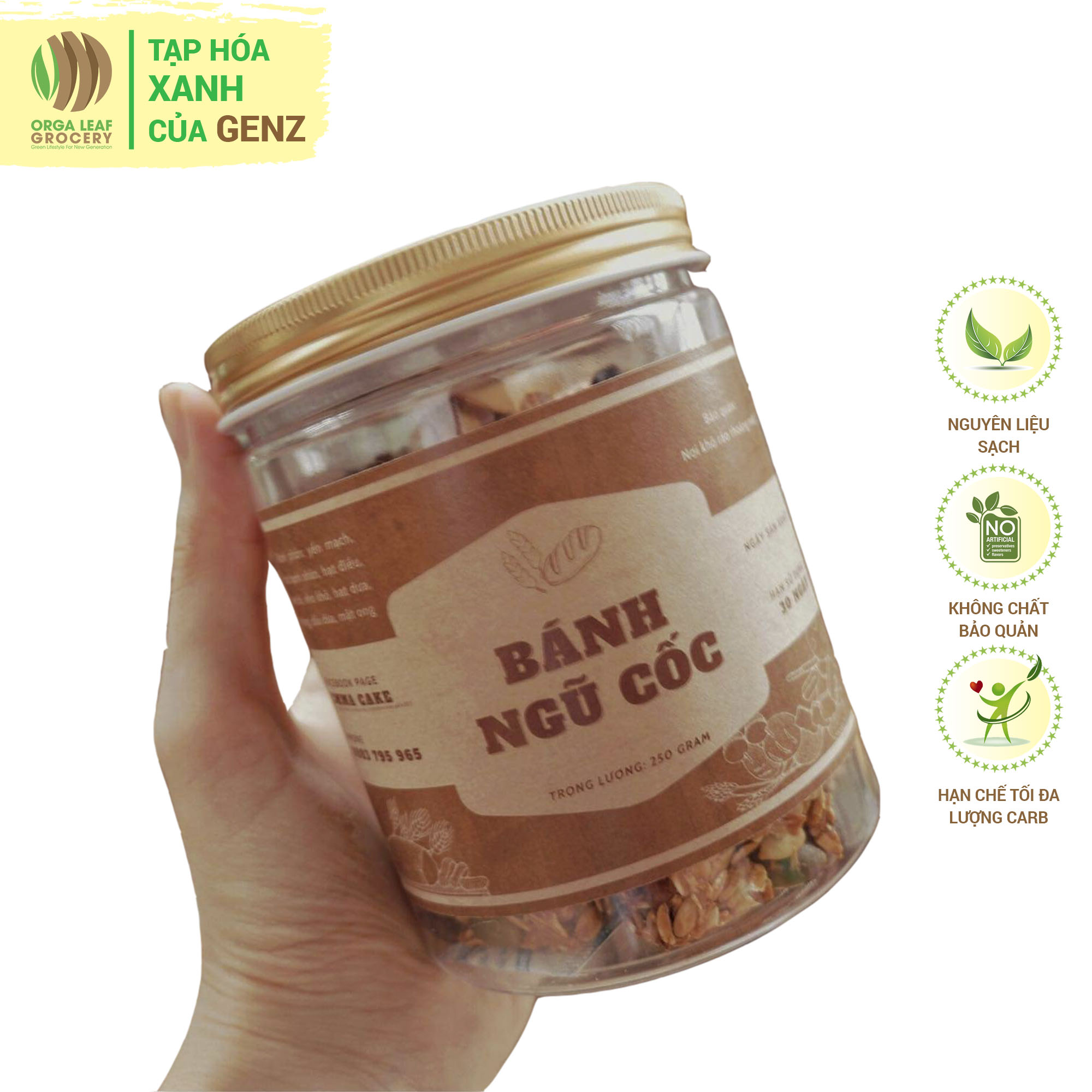 Bánh ngũ cốc Yến Mạch Emma Cake - Bánh ăn kiêng ngũ cốc | Ăn vặt healthy