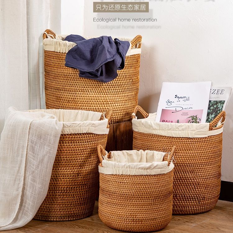 ตะกร้าผ้า ตะกร้าหวายใส่ผ้า ตะกร้าหวายสาน ตะกร้าสานเส้นทึบ ตะกร้าสานเวียดนาม สินค้าเวียดนาม มี3ขนาด ของขวัญ ราคา 1,199 บาท*ส่งฟรี