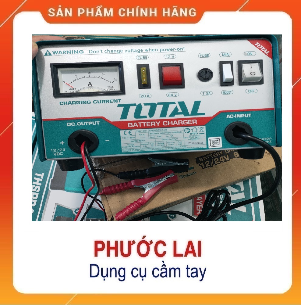 Máy sạc bình điện ắc qui total tbc1601