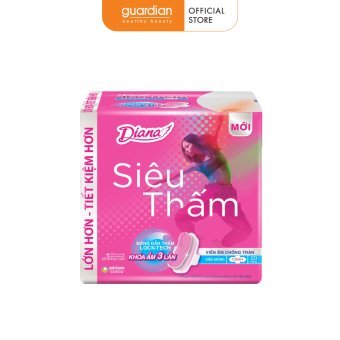 Băng vệ sinh Diana siêu thấm siêu mỏng cánh 23cm (20 miếng)