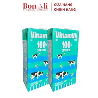 Combo 2 Hộp Sữa Tươi Tiệt Trùng Vinamilk Không Đường 1L/ Hộp - Vị Nguyên Chất