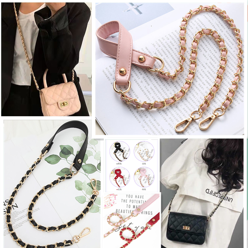 Phụ kiện túi xách nữ dây xích đeo vai dây xích túi da dây đeo vai bằng da dây xích kim loại dây xích vàng nhẹ dây đeo chéo dây xích da phụ kiện túi