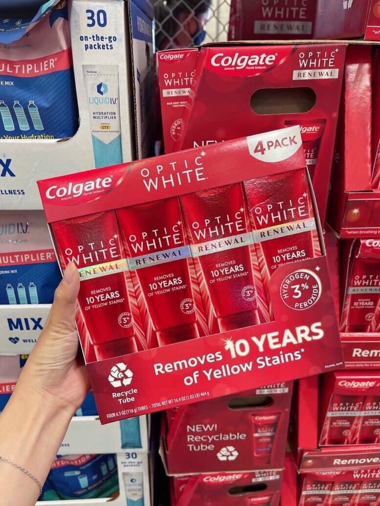 Colgate Optic White Renewal Toothpaste 4.1 oz, 4-pack