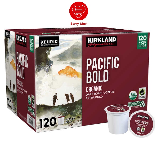 Cà phê rang đậm hữu cơ dạng cốc Kirkland Signature Coffee Organic | Chính hãng Mỹ rang đậm với 100% cà phê Arabica rang tối | Berry Mart | BR239