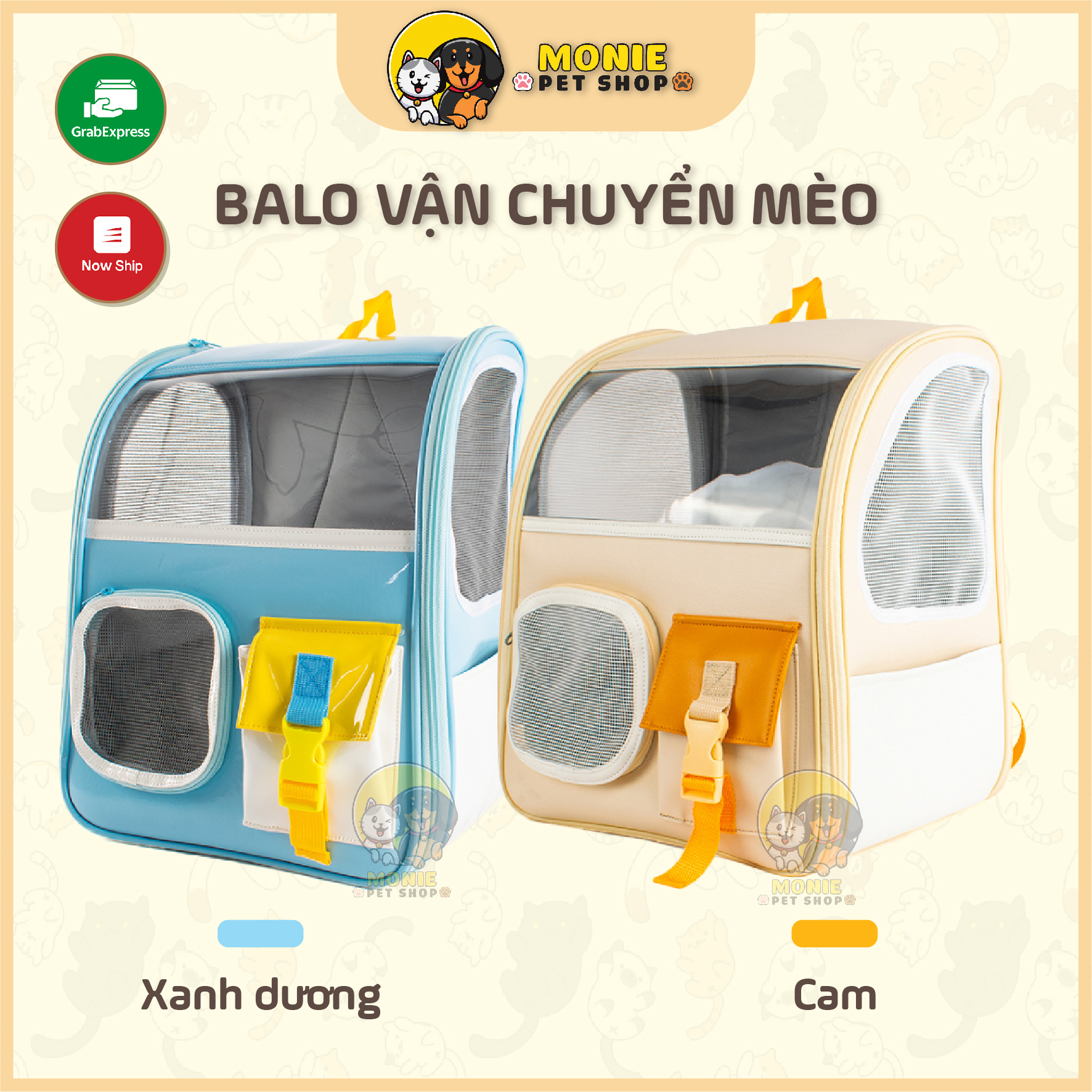 Túi vận chuyển chó mèo - Balo vận chuyển chó mèo thú cưng size lớn 2