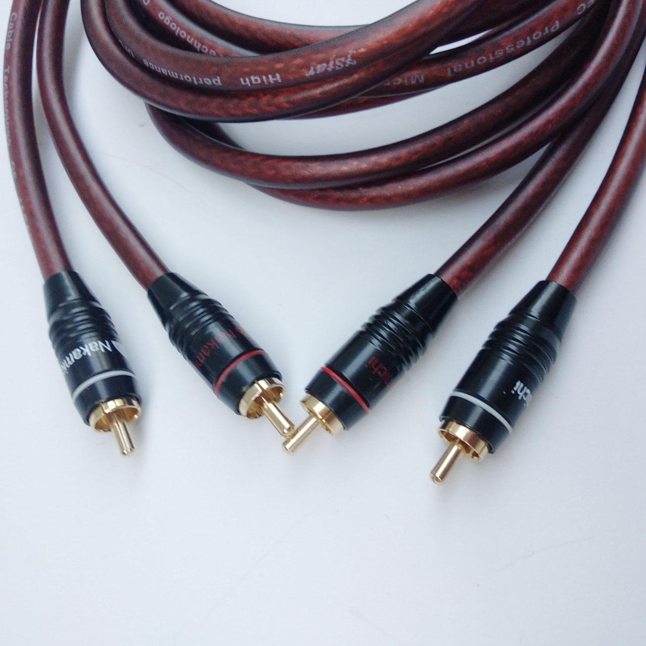 Dây AV 2 đầu hoa sen chống nhiễu Dây Italy AV xịn 4 jack AV chân đồng cao cấp Dây AV bông sen RCA audio bình tân