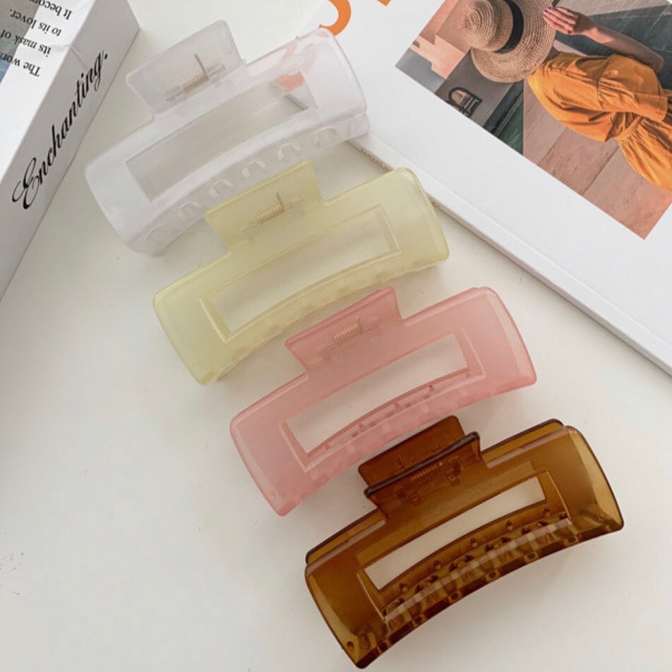 Kẹp tóc dáng vuông màu sắc ngọt ngào Modleaf Square pin Hàn Quốc