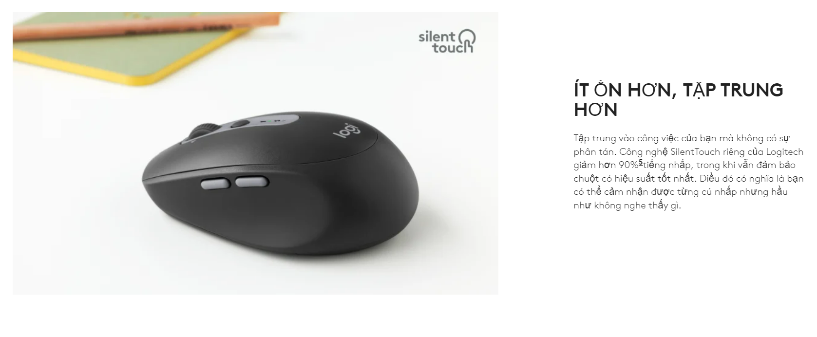 chuột không dây bluetooth - usb logitech m590 silent - multi device 4