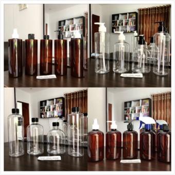 CHAI PET 500ml NHỰA MÀU NÂU XỊT SƯƠNG / VÒI NHẤN NHỎ GIỌT / Xịt kính / nắp bật / nắp nhôm vặn