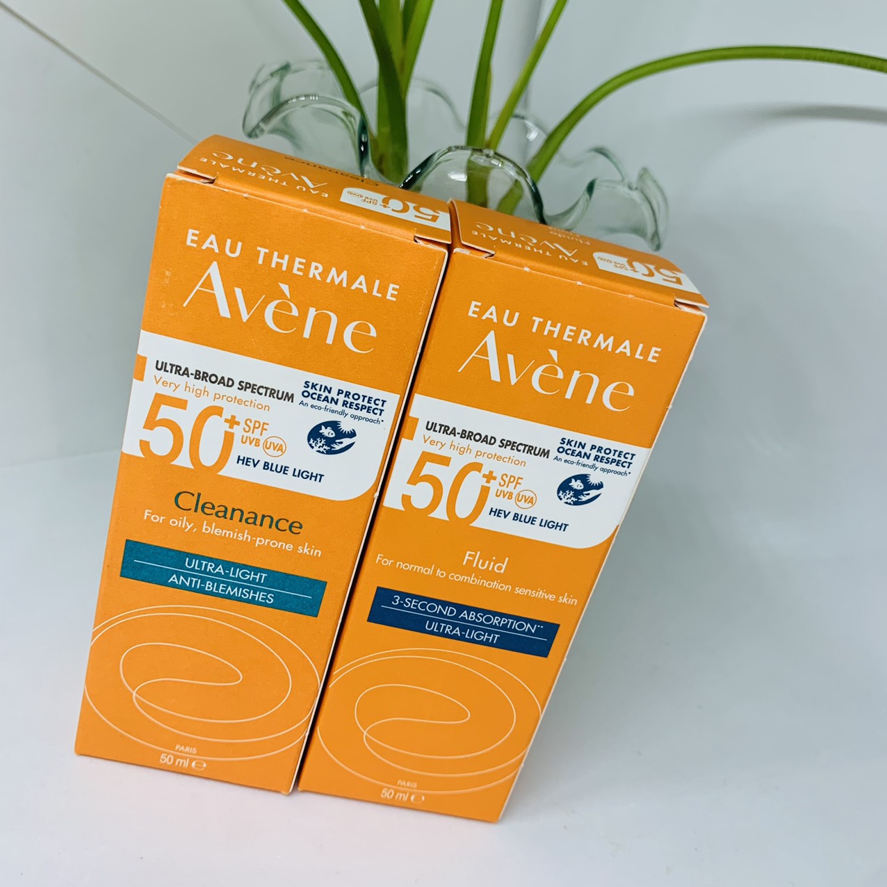 Kem Chống Nắng Avene Mattifying Cleanance SPF50+ 50ml, Avene Dry Toucher Fluide, Kem chống nắng cho da dầu, nhạy cảm