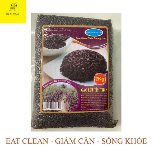Gạo lứt tím than 2kg dẻo không cần ngâm nước trước khi nấu chất lượng hảo hạng