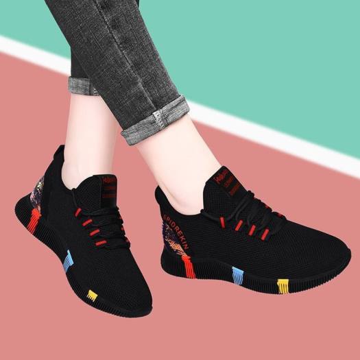 Giày bata nữ , Giày thể thao nữ giá rẻ đen vẩy màu cực rẻ