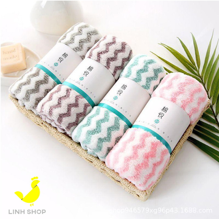 Khăn rửa mặt hàn quốc - Chất liệu cotton Giao màu ngẫy nhiên