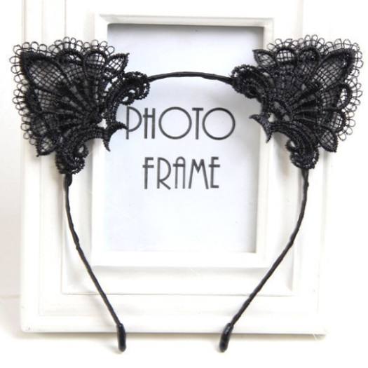 Bờm Tóc Cài Tóc Mèo Tai Ren Dễ Thương