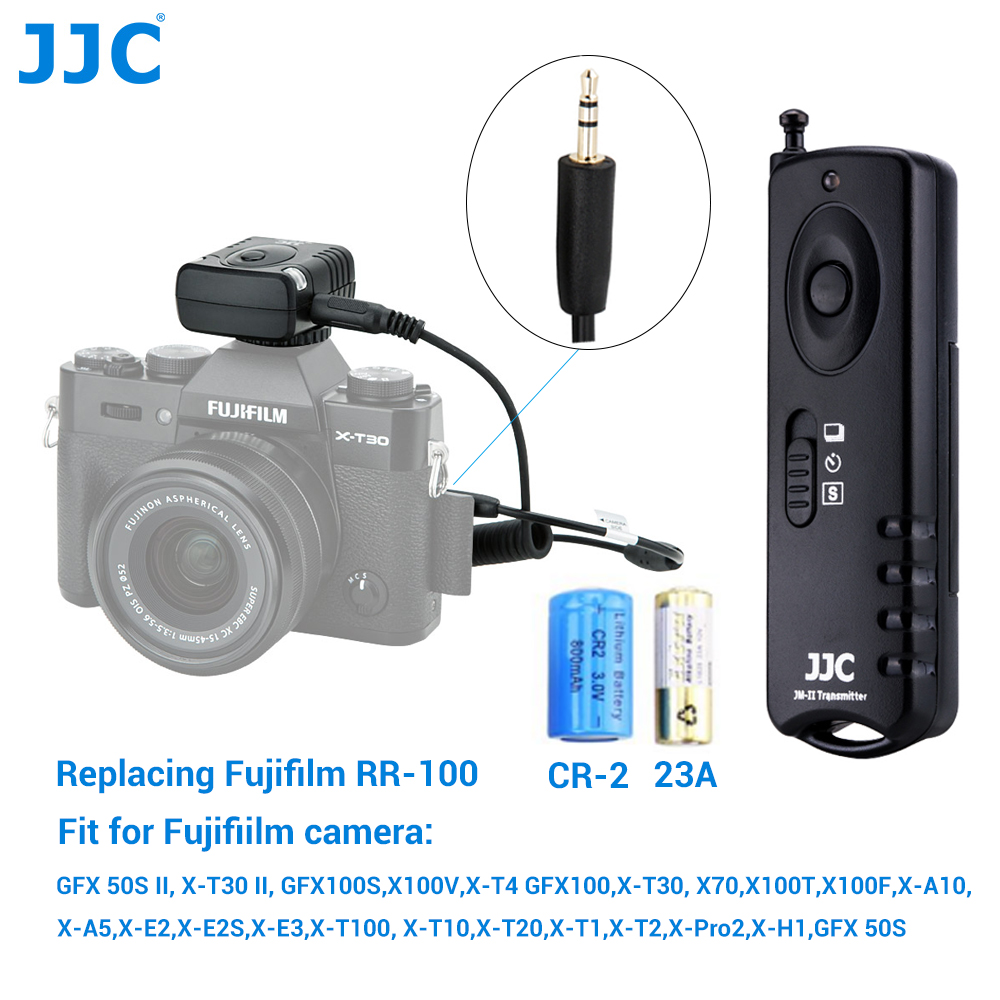 1 transmitter + 2 receiver JJC Wireless Radio Flash Speedlite Studio Trigger Receivers Shutter Release for Fujifilm X-T2/ X-Pro2/ X-T1/ X-T10/ X-E2S/ X-E2/ X-A3/ X100T/ X-M1/ X-A2/ X-A1/ X70/ X30 