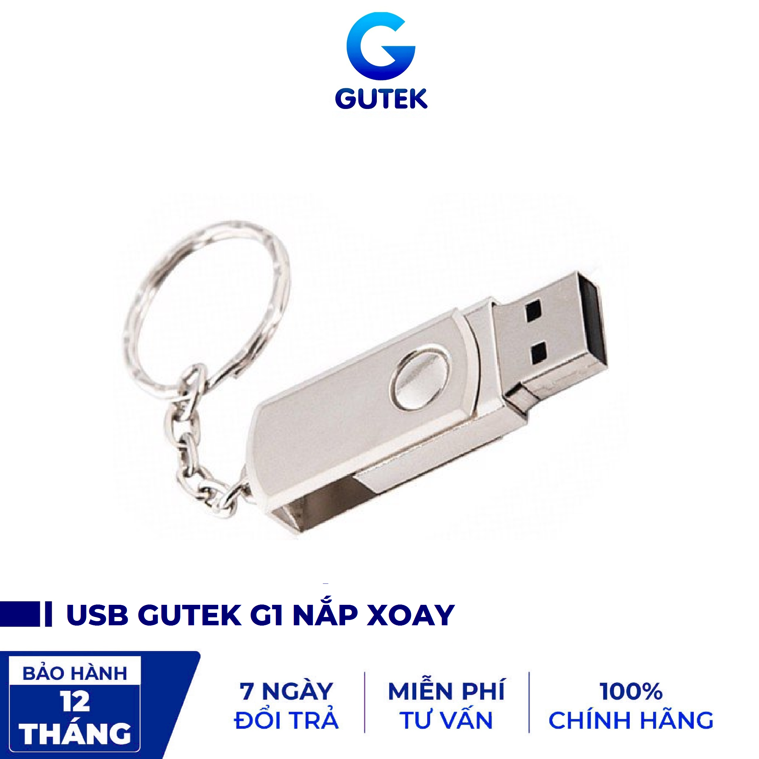 USB GUTEK G1 16GB 32GB nắp xoay chống sốc chống va đập hình móc khóa nhỏ gọn không rỉ sét, phai màu, sử dụng cho Laptop,PC,...