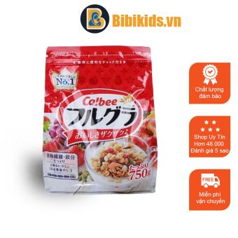 Ngũ cốc Calbee đỏ 750g và ngũ cốc calbee trắng 600g, Hàng chuẩn Nhật Date mới