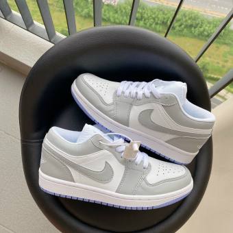 Giày J0rdan low Màu Xám Đế Xanh cổ thấp NAM NỮ (full box+bill+tất)