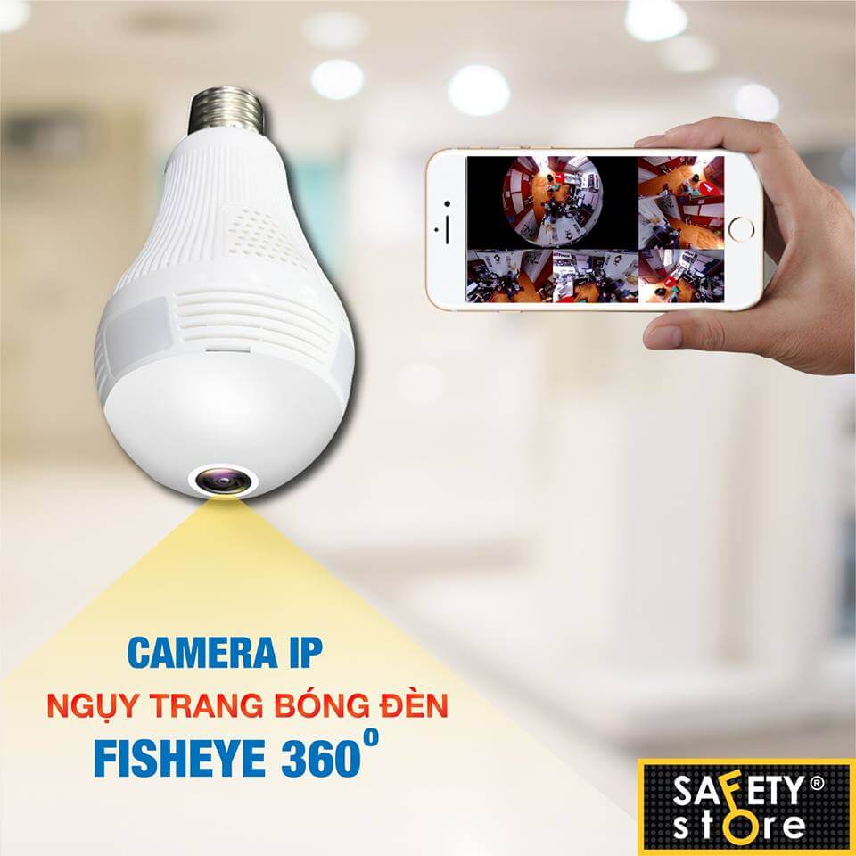 Camera kín đáo bóng đèn camera xoay 360 độ camera ip bóng đèn full hd 2.0mp quay quét 360 độ camera phù hợp với nhu cầu kín đáo