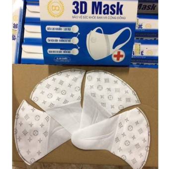 Hộp 50 chiếc khẩu trang 3D mask họa tiết L.V hothit