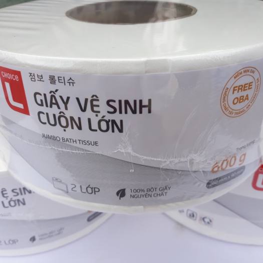 1 CUỘN Giấy vệ sinh cao cấp 2 lớp cuộn lớn Choice L Lotte Hàn Quốc 600g chính hãng