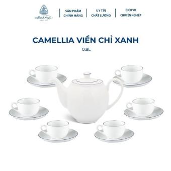 bộ bình tách uống trà sứ minh long - bộ bình tách uống trà