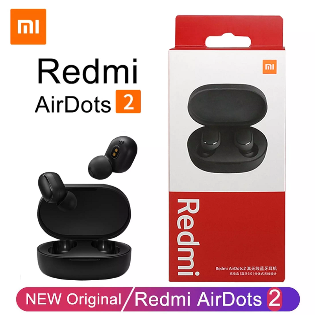 HCM Tai Nghe Không Dây Redmi Airdots 2 Chính Hãng Mới 2022 Tai Nghe Bluetooth 5.0 Tai Nghe Không Dây Mi Ture Tai Nghe Nhét Tai