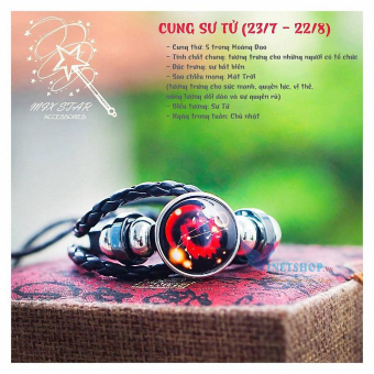DOCHOIPC Mẫu#05 Vòng đeo tay 12 cung hoàng đạo - Cung Sư Tử (23/07 - 22/08)