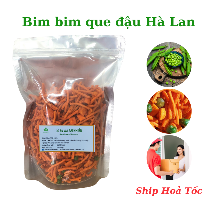 Bim bim que đậu Hà Lan ăn vặt  An Nhiên gói 500g