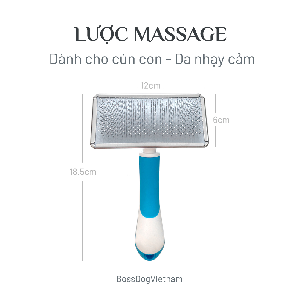 Lược chải lông chó mèo - Đầu răng tròn | BossDog