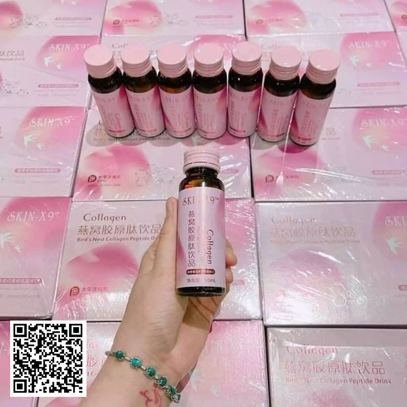 Collagen Yến Rose Beauty Trắng Da Chính Hãng Hộp 8 lọ x 50ml