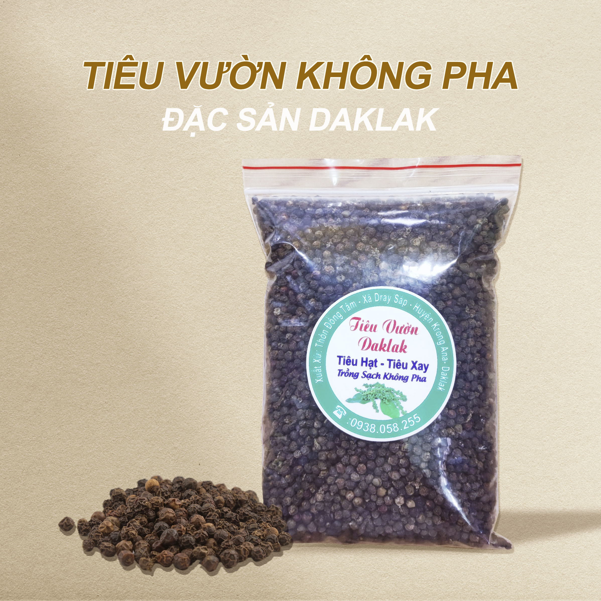 Tiêu hạt,tiêu xay nhà vườn sạch 100% không pha daklak
