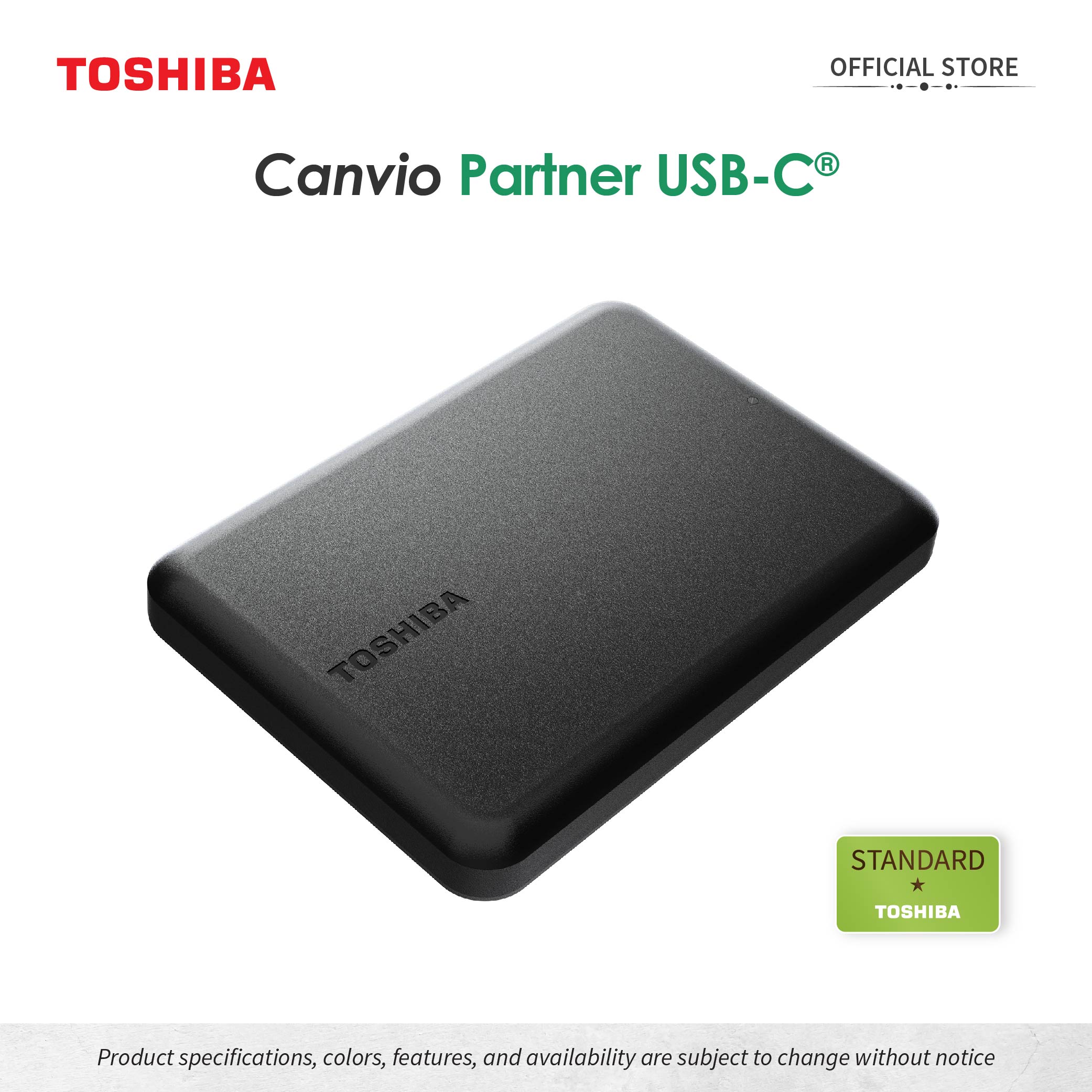 Toshiba - Disque dur externe Canvio Partner 1 To - Adaptateur et