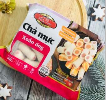 500g  chả mực xoắn ống Lacusina