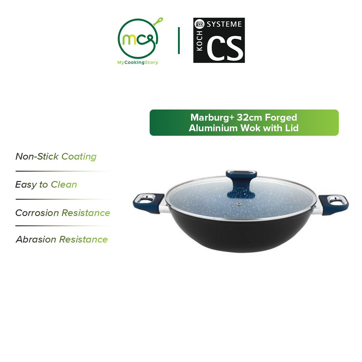 Gambar My Cooking Story   Carl Schmidt Sohn German CS Kochsysteme Marburg+ 32cm Forged Aluminium Wok with Lid