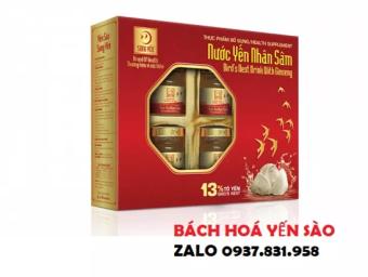 SONG YẾN - Nước yến Nhân sâm cao cấp 13% tổ yến siêu ngon (1 hộp 6 lọ)