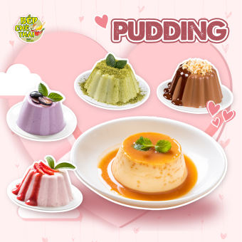 Set làm pudding TRỨNG, DÂU, SOCOLA, KHOAI MÔN,MATCHA