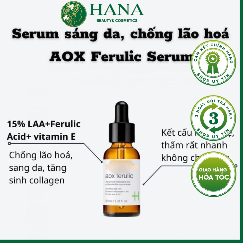 Mesoestetic aox ferulic,serum aox ferulic vitamin c 15%, serum trắng da mờ nám,serum sáng da chống lão hóa