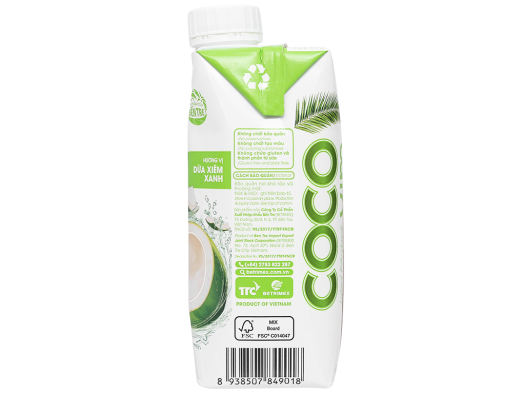 Nước dừa đóng hộp Cocoxim vị dừa xiêm Xanh 330ml